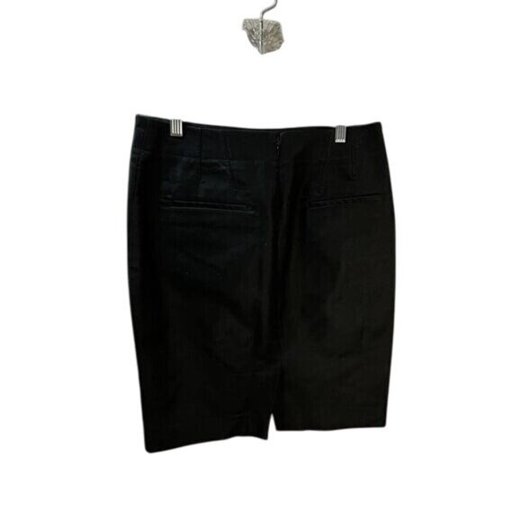 J.Crew Black Cotton Blend Mini Skirt With Back Pockets & Side Zip Size 2 - Picture 3 of 5
